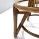 Pair of Postmodern Italian Round Bamboo Stools in the style of Agnoli