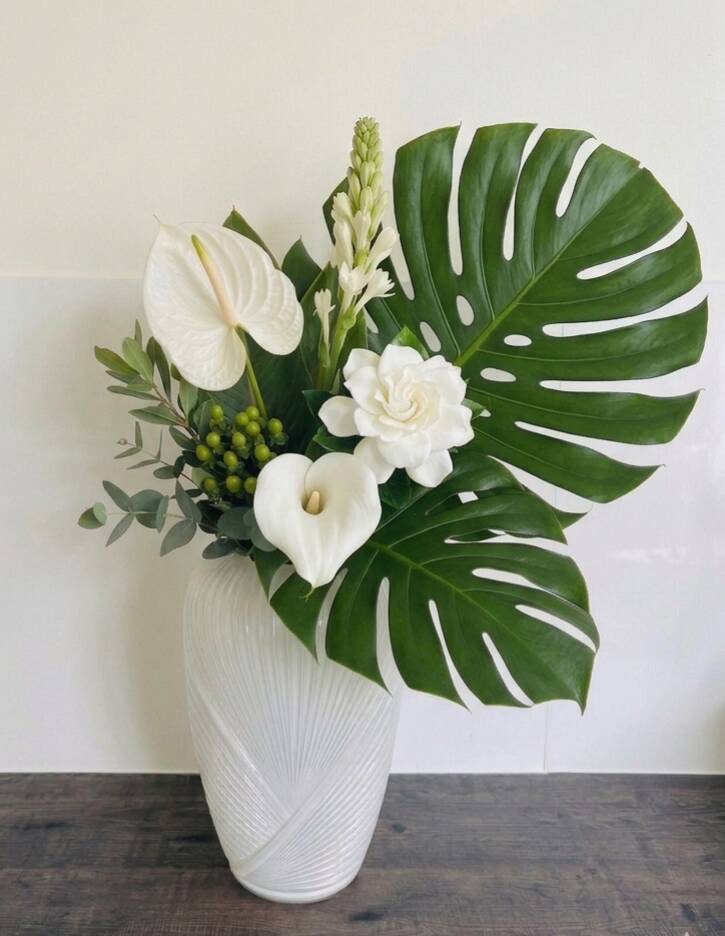 Vintage large pressed white glass vase