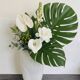 Vintage large pressed white glass vase