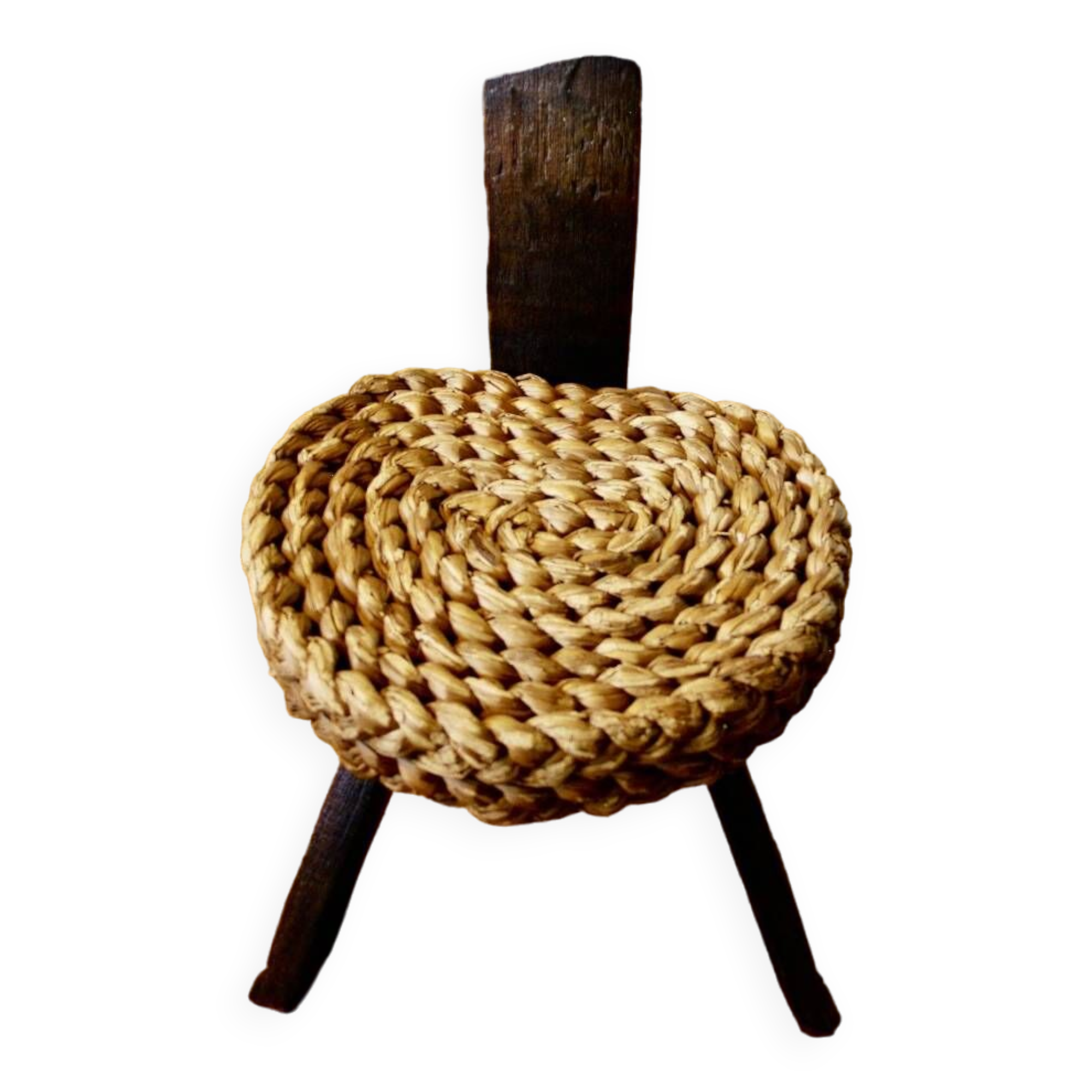 Chaise scultural brutaliste vintage 1950