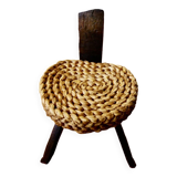 Chaise scultural brutaliste vintage 1950