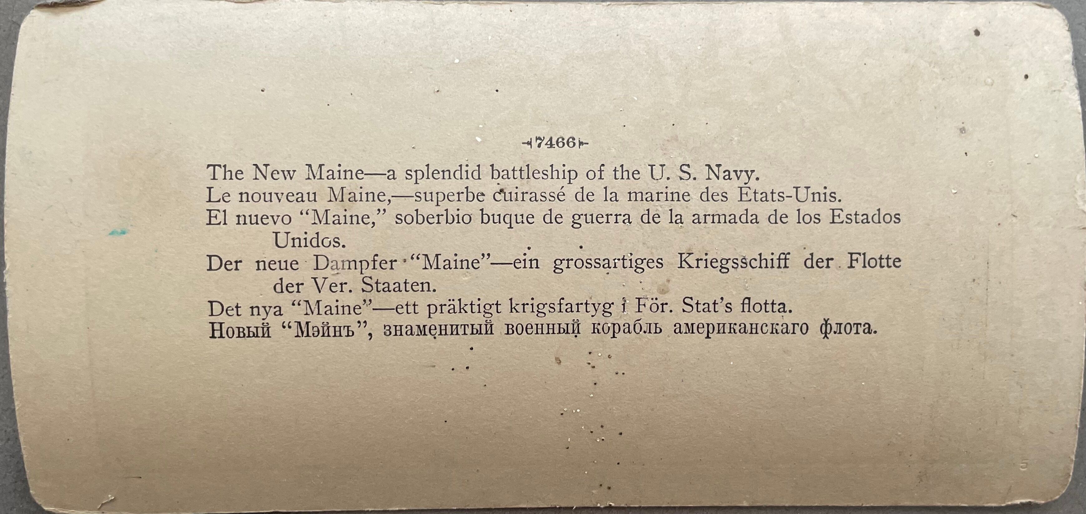 Old photograph stereo, stereograph, luxury albumine 1903 U.S. Navy battleship