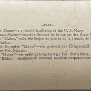 Old photograph stereo, stereograph, luxury albumine 1903 U.S. Navy battleship