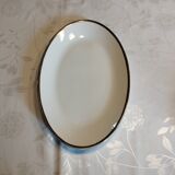 Set of 2 antique porcelain dishes gareis waldassen bavaria white with gold border