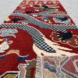 Ningxia, five-claw dragon carpet, Circa 1920
