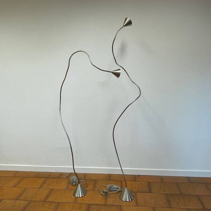Lampade da terra Papiro di Sergio Calatroni per Pallucco, 1989