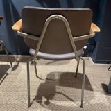 Set of armchairs Kho Liang Ié, brown vinyl, 60s, Netherlands