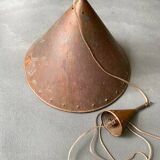 Brutalist suspension, hammered copper, E.S Horn Aalestrup Denmark, 1950-60