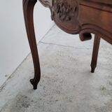 Louis XV style mid-style table in solid walnut