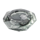 Ashtray Sommerso grey by seguso, faceted glass, murano, italy, 1970