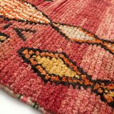 Moroccan Berber carpet Boujaad red with colorful patterns 252x158cm