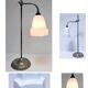 Lampe art déco laiton argenté et opaline