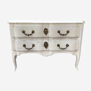 Commode blanche de style Louis XV