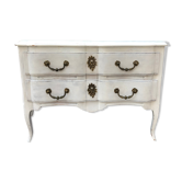 Louis XV style white chest of drawers