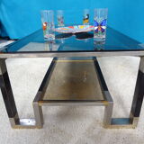 Coffee table metal smoked glasses