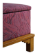 Sculptural French Art Deco stool with storage, reupholstered, made in the 1940s.