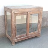 Old square wooden display case