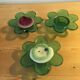 Vintage glass candle holders