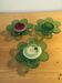 Bougeoirs en verre vintage