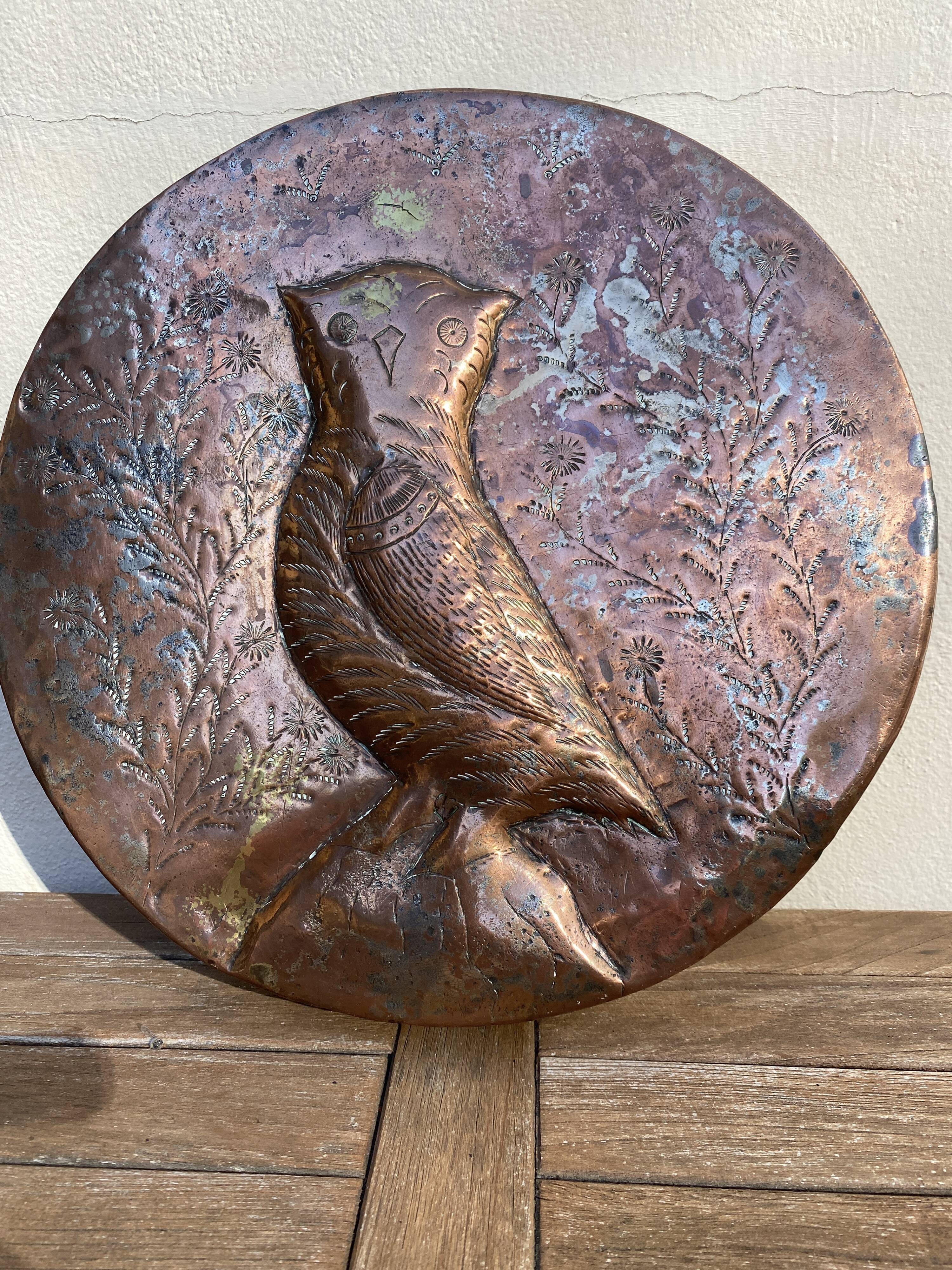 Copper mold used as decoration