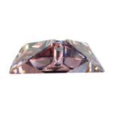 Murano glass multi-faceted ashtray, light purple colour