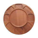 Denmark 60s swivel teak tray