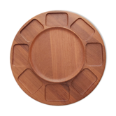 Denmark 60s swivel teak tray