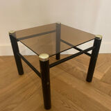 Small smoked glass table