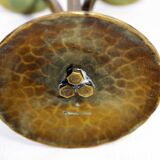 Triple brass candle holder