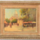 Huile sur panneau Vue Montmartre