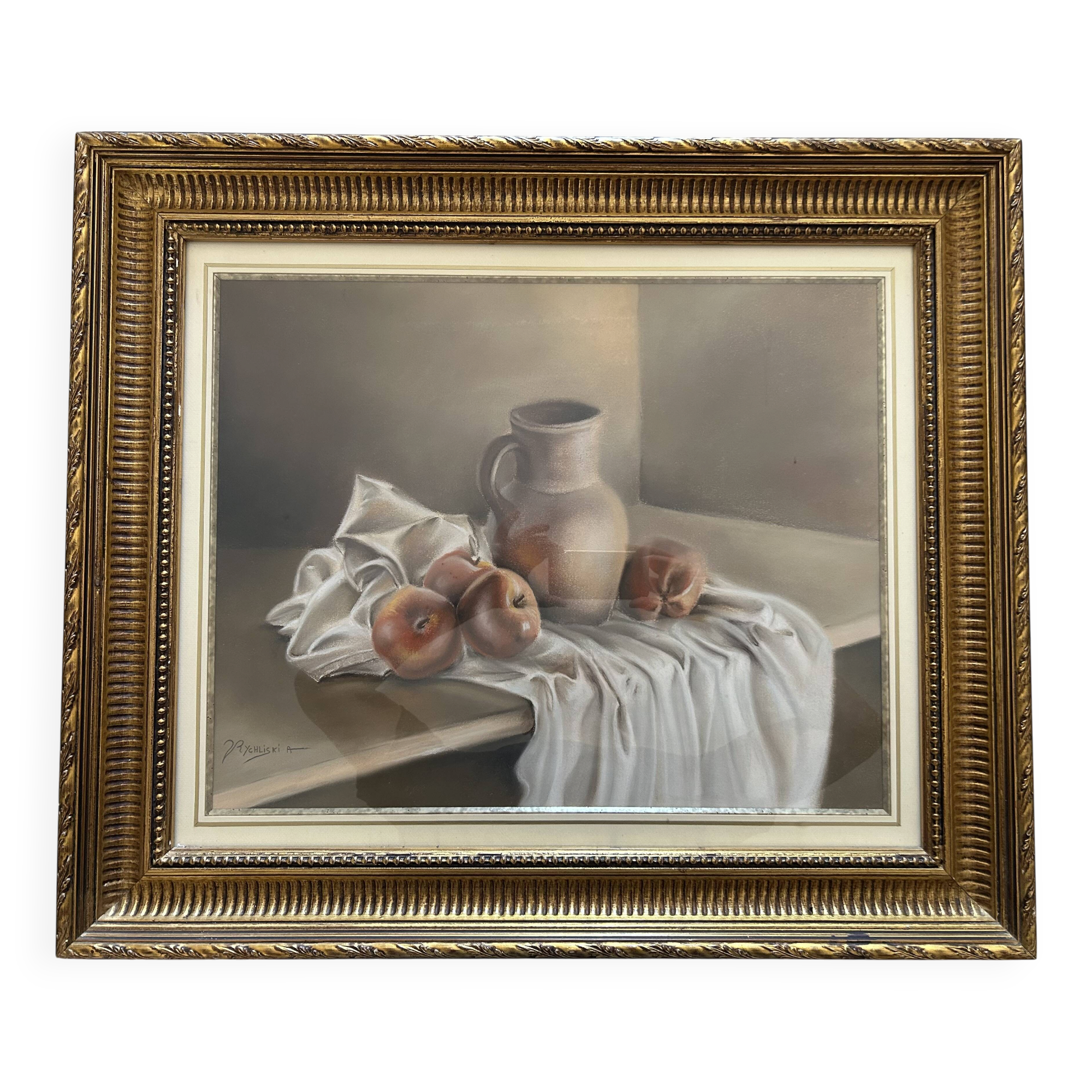 magnificent pastel well framed and in perfect condition