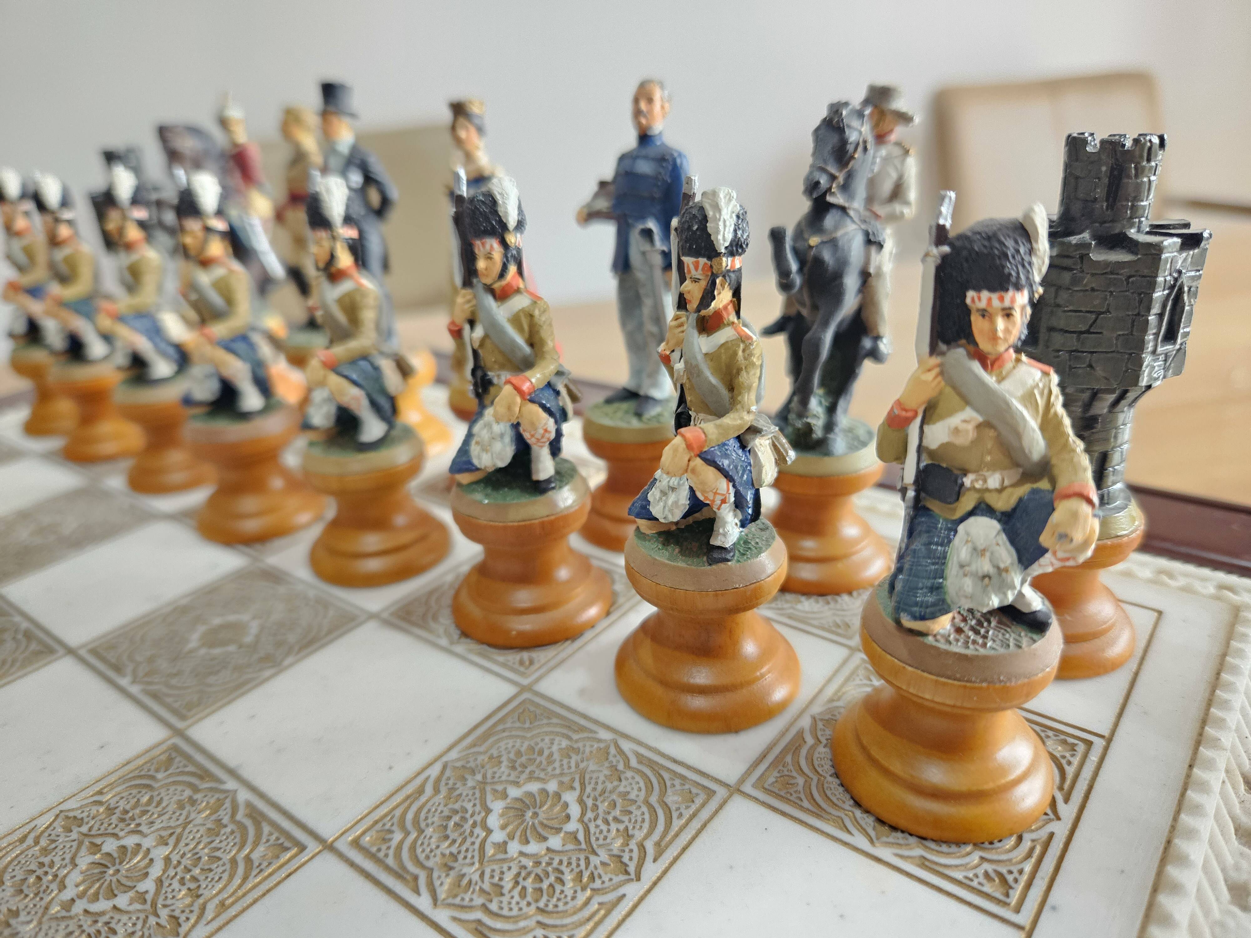 Franklin Mint Raj Collectible Chess Sets, 1970s.