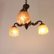Chandelier en bronze Art Déco, années 1920.