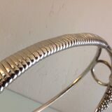 Glass/vintage 70s metal table bottle door