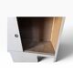 Light taupe vintage cabinet with sliding doors KEWLOX