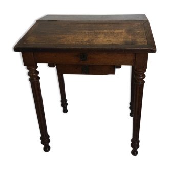 Desk late 19th century at the beginning of the 20th massive walnut