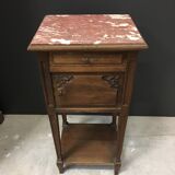 Wooden and marble bedside table éé