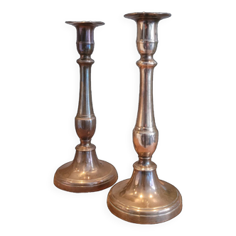 Pair of brass candle holders 24