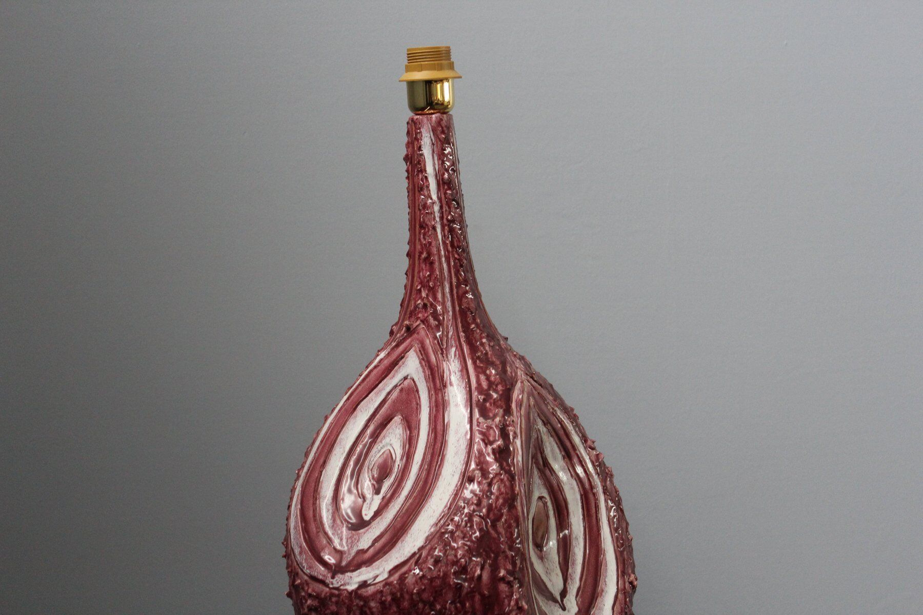 Mid-century bordeaux ceramic office lamps 60s