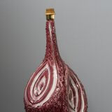 Mid-century bordeaux ceramic office lamps 60s