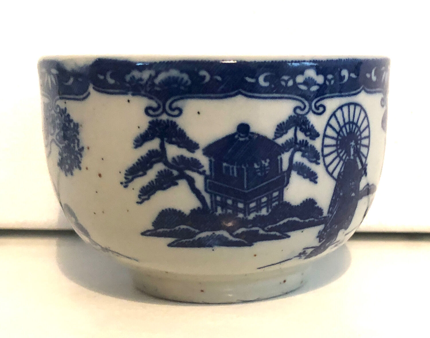 Japanese blue and white ceramic cup