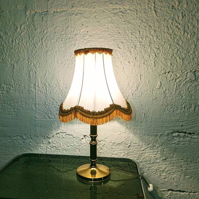 Gold metal bedside lamp