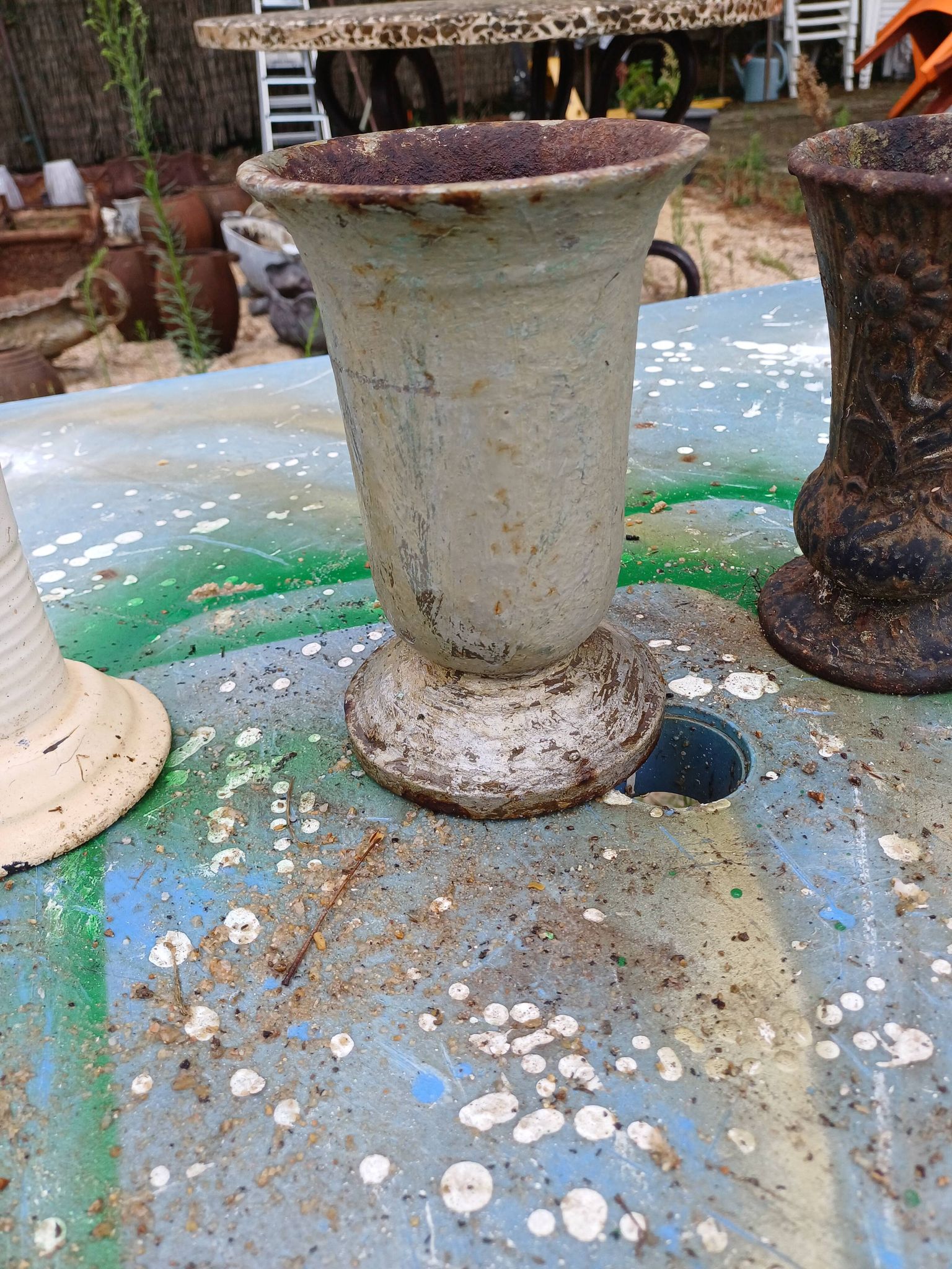 Lot of 6 Cast Iron Vases from 1900 from Charleville-Mézières