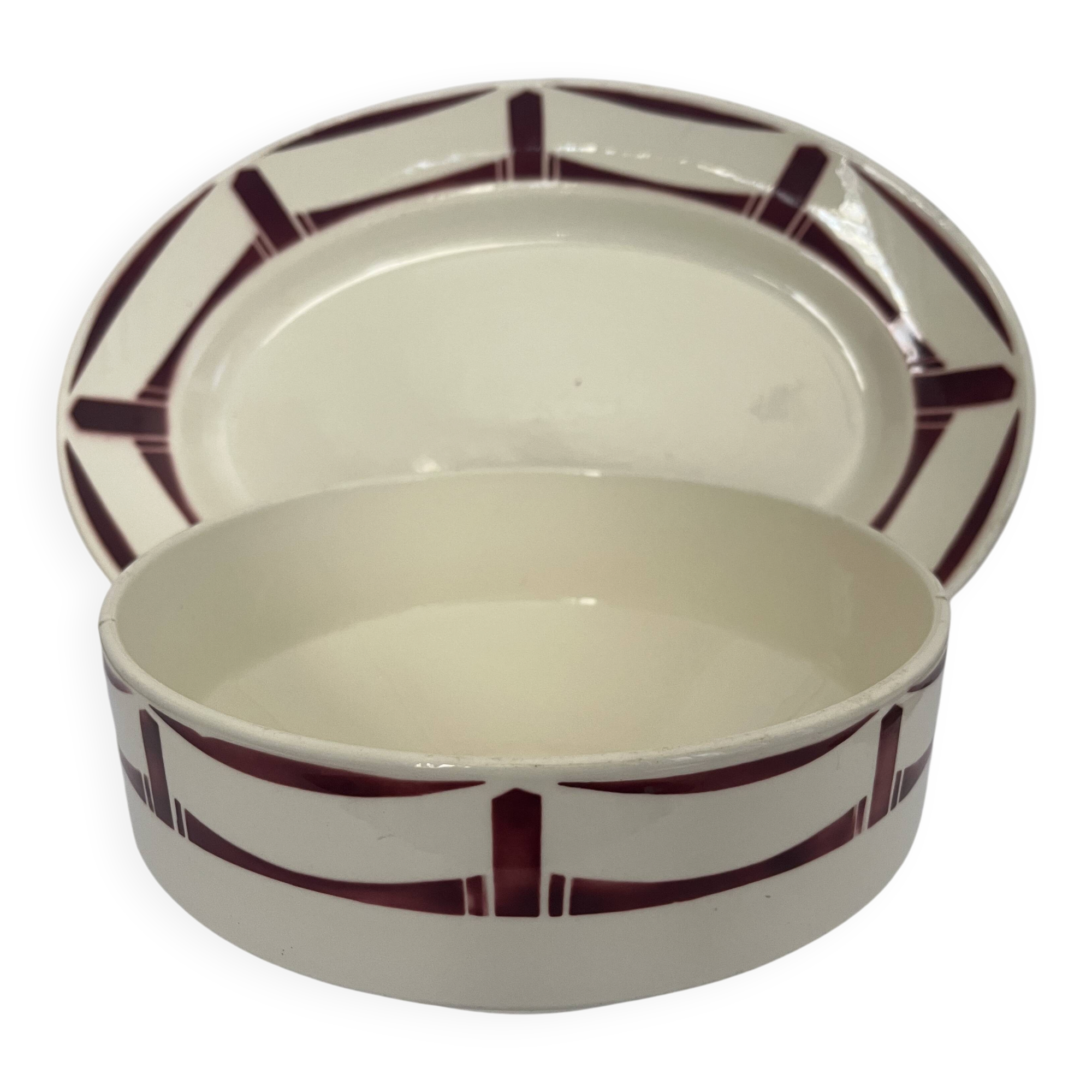 Plat et saladier - Badonviller, service Louise