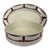 Dish and salad bowl - Badonviller, Louise service