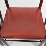 Suite of 4 Scandinavian chairs in Rio rosewood
