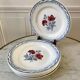 set of 5 Digoin Sarreguemines flat plates model Juliette / Nina Rosa 50s