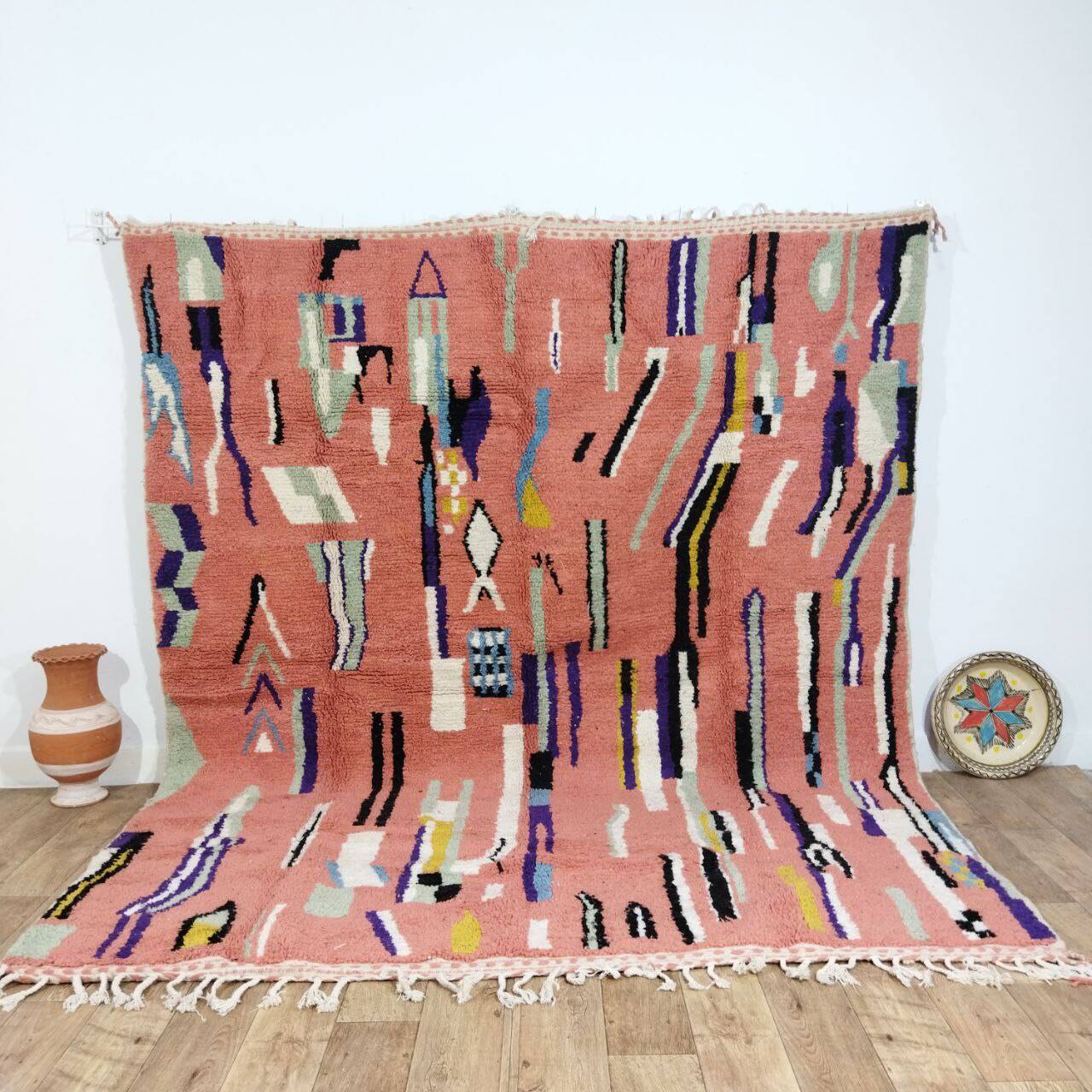 Handmade Moroccan Berber rug 290 X 237 CM