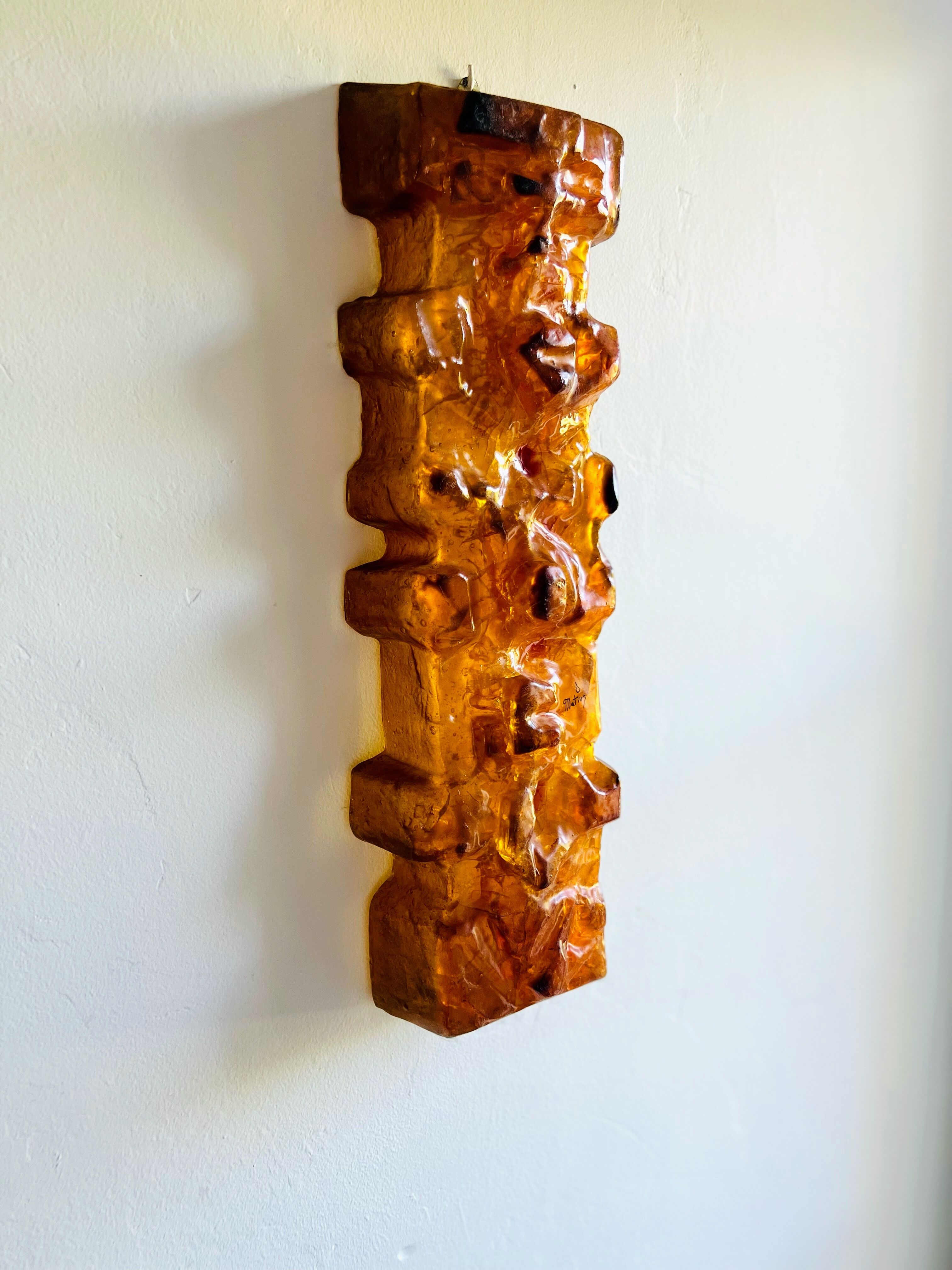 Matius Totem French Pop Art wall lights, sculpture, 1970
