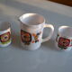 Pitcher and 2 mugs vintage Mobil years 70 Arcopal